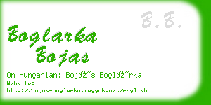 boglarka bojas business card